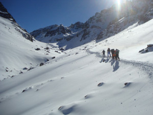 Toubkal raid à skis au Maroc